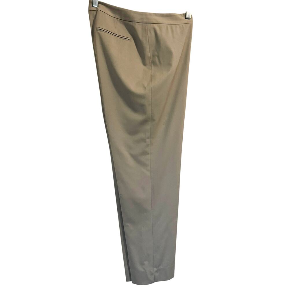 Lafayette 148 New York Women’s Astor Virgin Wool Beige Pants Back Pockets Sz. 12